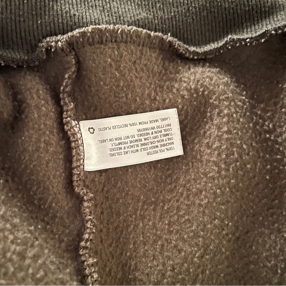 Dark Green Sherpa Zip Up Jacket - Picture 3 of 3